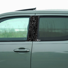 Autocollant de décalcomanie de voiture de style de carte topographique pour portes de pilier
 5