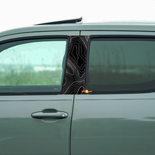 Autocollant de décalcomanie de voiture de style de carte topographique pour portes de pilier
 6