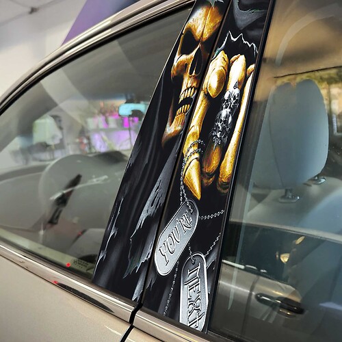 Autocollant en vinyle pour portes de pilier de style You next Skull, enveloppe de voiture
