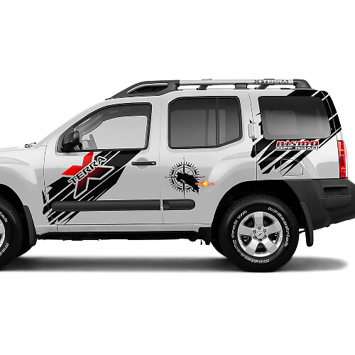 Autocollants latéraux en vinyle pour Nissan Xterra Nismo Off Road Splash Graphics
