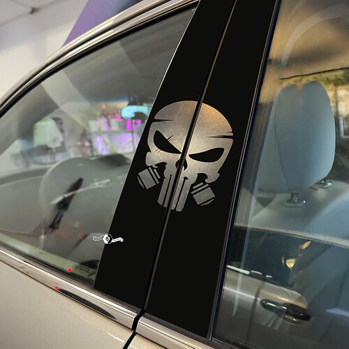 Punisher crâne style pilier portes voiture décalcomanie vinyle autocollant Wrap
