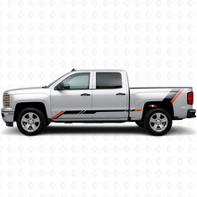 Bandes en vinyle Accent en relief pour porte et panneau latéral pour Chevrolet Silverado 1500 K2XX 2014-2019_2