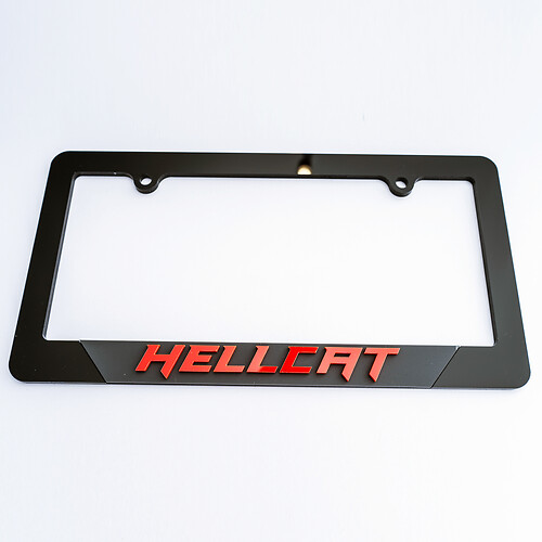 Hellcat – couvercles de plaque d'immatriculation de véhicule, cadres de décoration de véhicule adaptés à Dodge Hellcat
