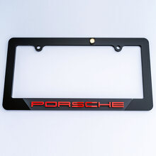Porsche véhicule plaque d'immatriculation couvre cadres décor
 2