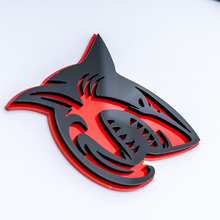 Shark Hellshark 3D Badge Fender Badges Emblème Noir et Rouge
 3