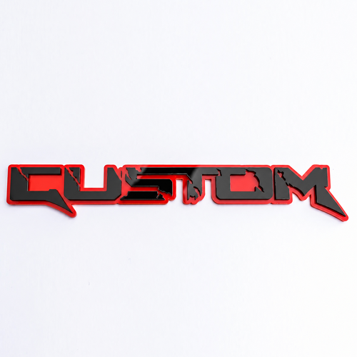 Raptor Style Black Red Custom 3D — Emblème (aile, hayon)