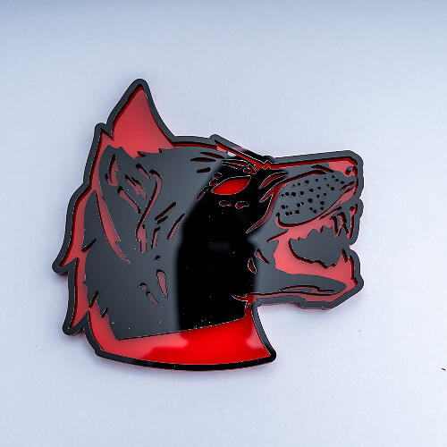 Badge 3D Wolf, emblème de badges de hayon de garde-boue
