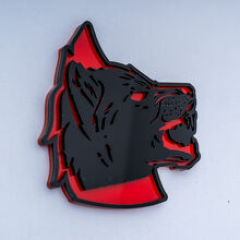Badge 3D Wolf, emblème de badges de hayon de garde-boue
 2