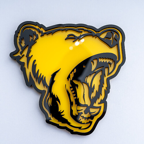 Badge 3D Bear Grizzly, emblème de garde-boue et de hayon
