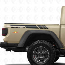 Kit d'autocollants en vinyle bandes latérales arrière de marque pour Jeep Gladiator_2