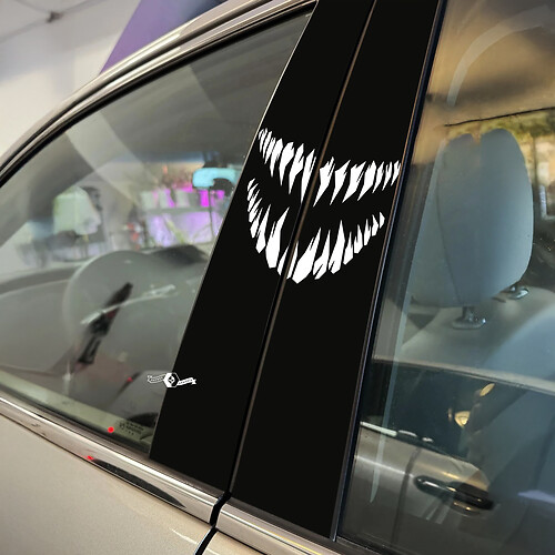 Venom Smile Pilier Portes Voiture Autocollant Vinyle Autocollant Wrap

