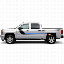 Bandes en vinyle accentuées supérieures balayantes pour porte et flanc de caisse Chevrolet Silverado 1500 K2XX 2014-2019_3