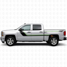 Bandes en vinyle accentuées supérieures balayantes pour porte et flanc de caisse Chevrolet Silverado 1500 K2XX 2014-2019_4