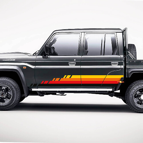 Kit de décalcomanies latérales rétro à bandes d'échelle autocollants pour Toyota