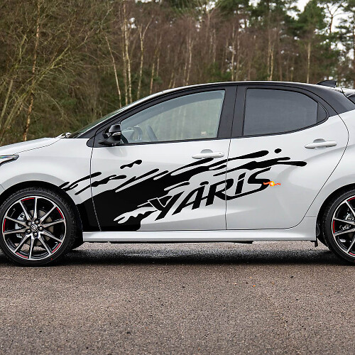 Kit de décalcomanies vinyl éclaboussures de boue latérales pour porte Toyota Yaris