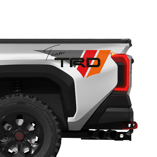 Kit d'autocollants en vinyle style vintage TRD pour longeron de Toyota Tacoma