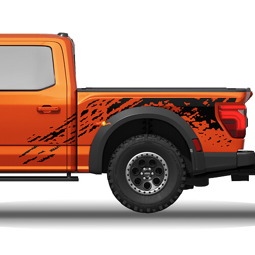 Kit graphique de décalcomanies en vinyle côté lit de boue Splash Ford Raptor
