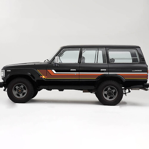Kit de décalcomanies latérales à rayures vintages pour Toyota Land Cruiser série 60