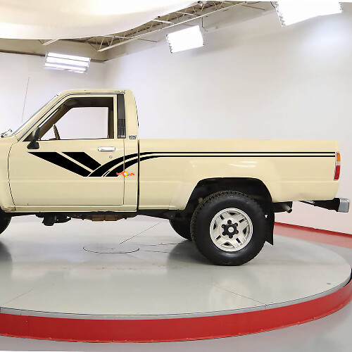 Bandes latérales en vinyle pour camion Toyota Hilux classique
