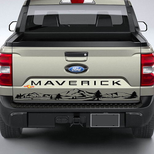Autocollants graphiques à rayures pour hayon Ford Maverick Mountain
