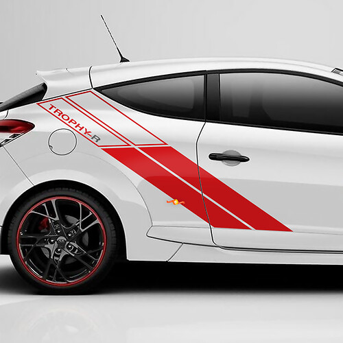Bandes Latérales Arrière Renault Megane 3 RS Trophy R Autocollants Vinyle
