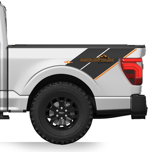 Autocollants graphiques en vinyle pour montagnes latérales du lit, pour Ford F150

