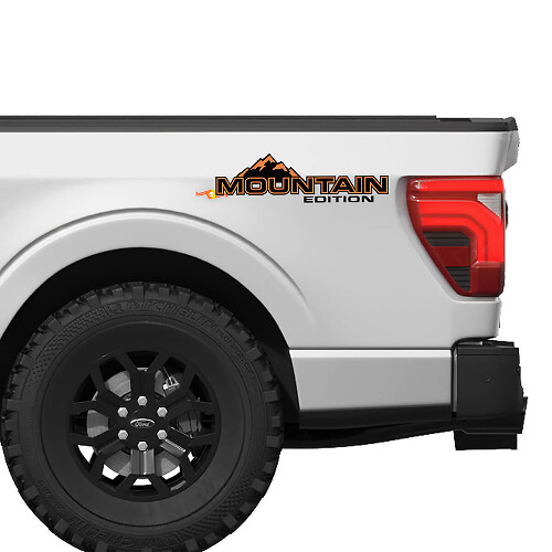 Décalcomanies en vinyle Bed Side Mountains Edition pour Musclecar truck
