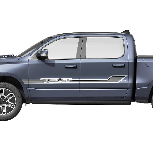 Kit de décalcomanies vinyle bandes latérales personnalisées pour porte Dodge Ram 1500 REV