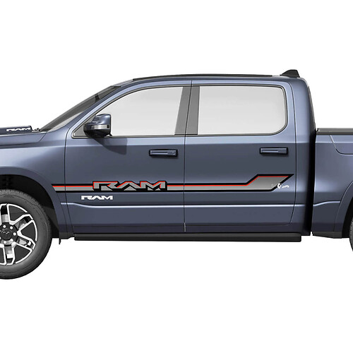 Bandes de portes latérales pour Dodge RAM 1500 REV, autocollants graphiques en vinyle
