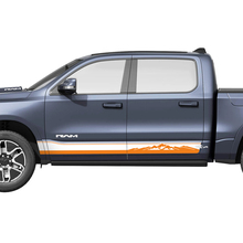 Panneau à bascule latéral pour portes, rayures montagnes, autocollants graphiques en vinyle pour Dodge RAM 1500 REV
 2