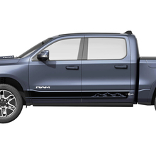 Panneau à bascule latéral rayures montagnes pour Dodge RAM 1500 REV autocollants en vinyle autocollants graphiques
 2