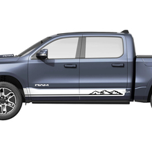 Panneau à bascule latéral rayures montagnes pour Dodge RAM 1500 REV autocollants en vinyle autocollants graphiques
 3