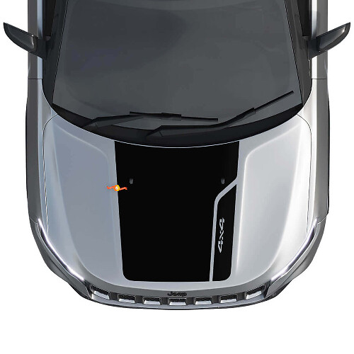 Autocollant en vinyle style blackout 4x4 pour capot Jeep Compass