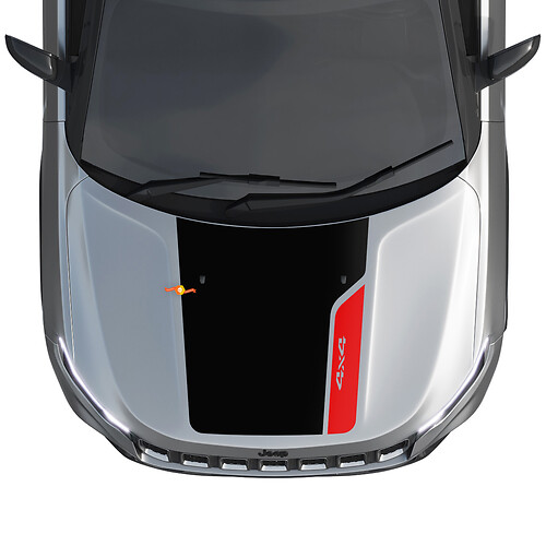Autocollant graphique pour capot, Accent adapté à la Jeep Compass 2
