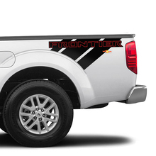 2X Nissan Frontier Pro-4X lit camion voiture vinyle des deux côtés autocollants graphiques 2 couleurs
 2