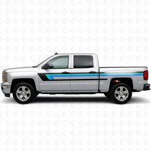 Bandes en vinyle rétro supérieures pour ligne de ceinture de porte et bas de caisse pour Chevrolet Silverado 1500 K2XX 2014-2019_2
