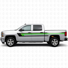 Bandes en vinyle rétro supérieures pour ligne de ceinture de porte et bas de caisse pour Chevrolet Silverado 1500 K2XX 2014-2019_3