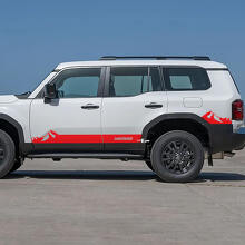 Toyota Land Cruiser Side Rocker Panel Montagnes Rayures Décalcomanies Graphiques en Vinyle
 3