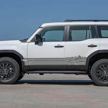 Bandes latérales de bas de caisse montagnes Autocollants en vinyle pour Toyota Land Cruiser 2