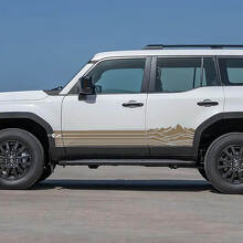 Bandes latérales de bas de caisse montagnes Autocollants en vinyle pour Toyota Land Cruiser 3