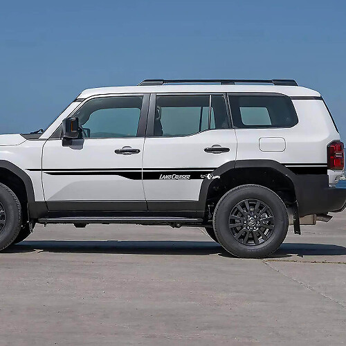 Autocollants Vinyle de Bandes Latérales de Marque pour Toyota Land Cruiser 2024