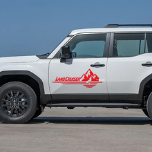 Toyota Land Cruiser Nature Scene Montagnes Portes Autocollants Vinyle Autocollants Graphique
 2