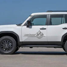 Autocollants Décalcomanies Autocollants Vinyle Logo Montagnes Pour Portes Toyota Land Cruiser 3