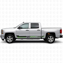 Bandes vinyles damier pour porte et bas de caisse Chevrolet Silverado 1500 K2XX 2014-2019_4