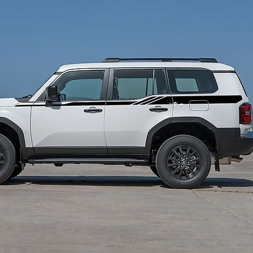 Toyota Land Cruiser Portes latérales Accent Stripes Décalcomanies Vinyle Autocollants Graphique 2

