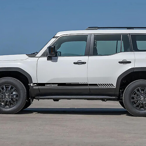 Bandes d'accentuation des portes latérales Toyota Land Cruiser Autocollants en vinyle Graphique 4
