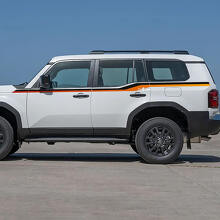 Bandes d'accentuation des portes latérales Toyota Land Cruiser Autocollants en vinyle Graphique 2 couleurs
 3