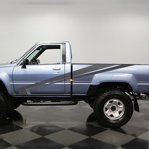 Autocollants classiques en vinyle à rayures latérales pour camionnette Toyota Hilux SR5
