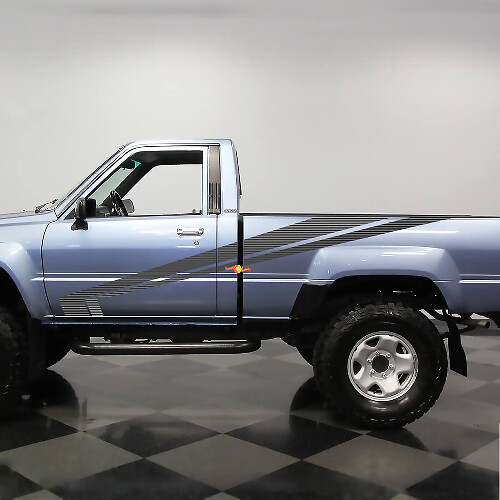 Autocollants classiques en vinyle à rayures latérales pour camionnette Toyota Hilux SR5
