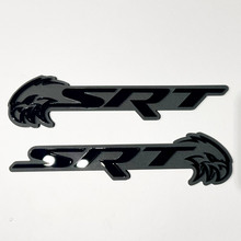 SRT Trackhawk 3D Badge Noir vs Gris Fender Badges Emblème 2
 3